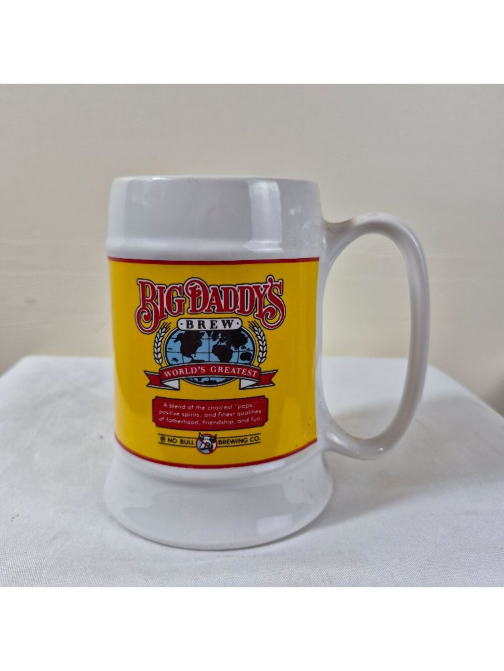 Big Daddys Brew Worlds Greatest Hallmark 1986 Big Smile Stein Ceramic Mug Vtg